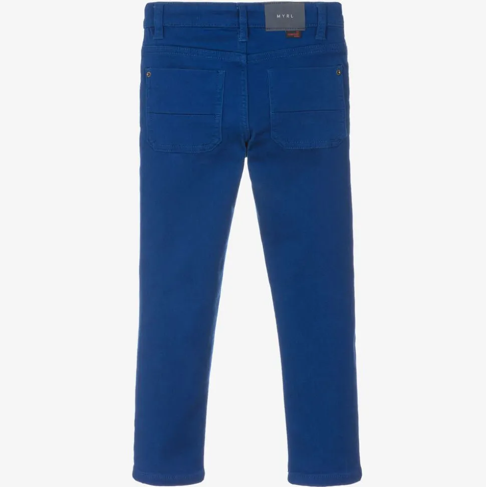 Boys Cobalt Blue Slim Fit Jeans