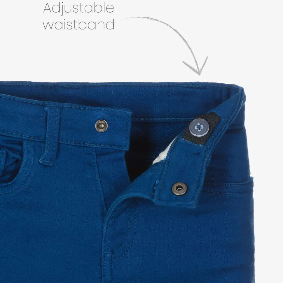 Boys Cobalt Blue Slim Fit Jeans