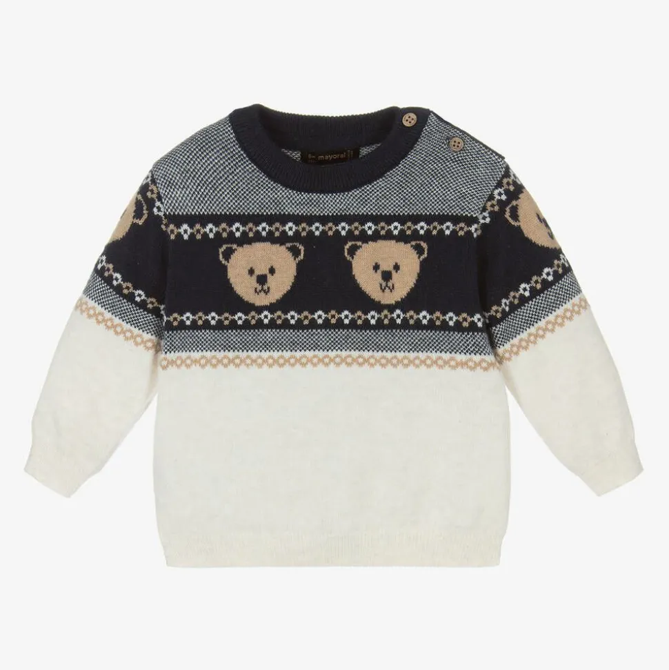 Boys Cotton & Wool Knit Sweater