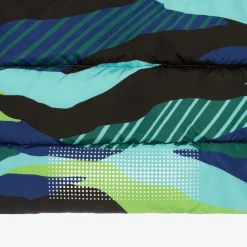 Boys Green & Blue Showerproof Puffer Coat