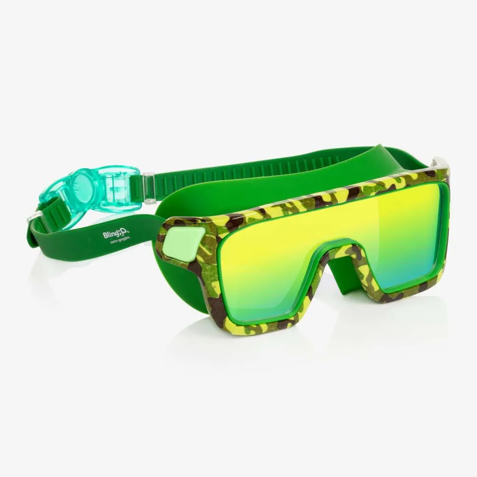 Boys Green Camouflage Swimming Mask