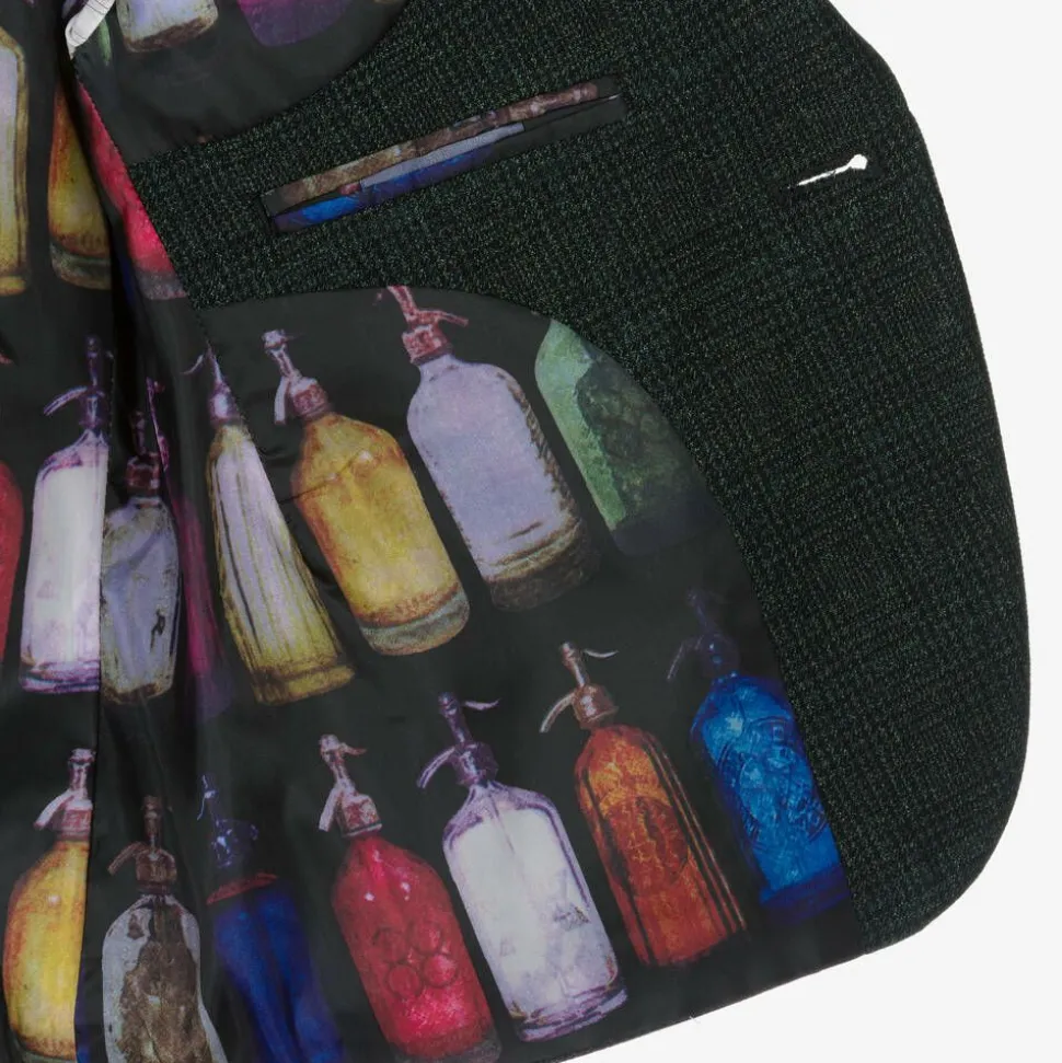 Boys Green Check Caridi Suit