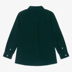 Boys Green Cotton Corduroy Shirt