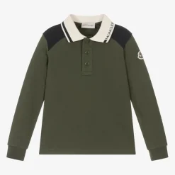 Boys Green Cotton Polo Shirt