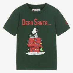Boys Green Dear Santa Peanuts© T-Shirt