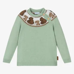Boys Green Knitted Sweater