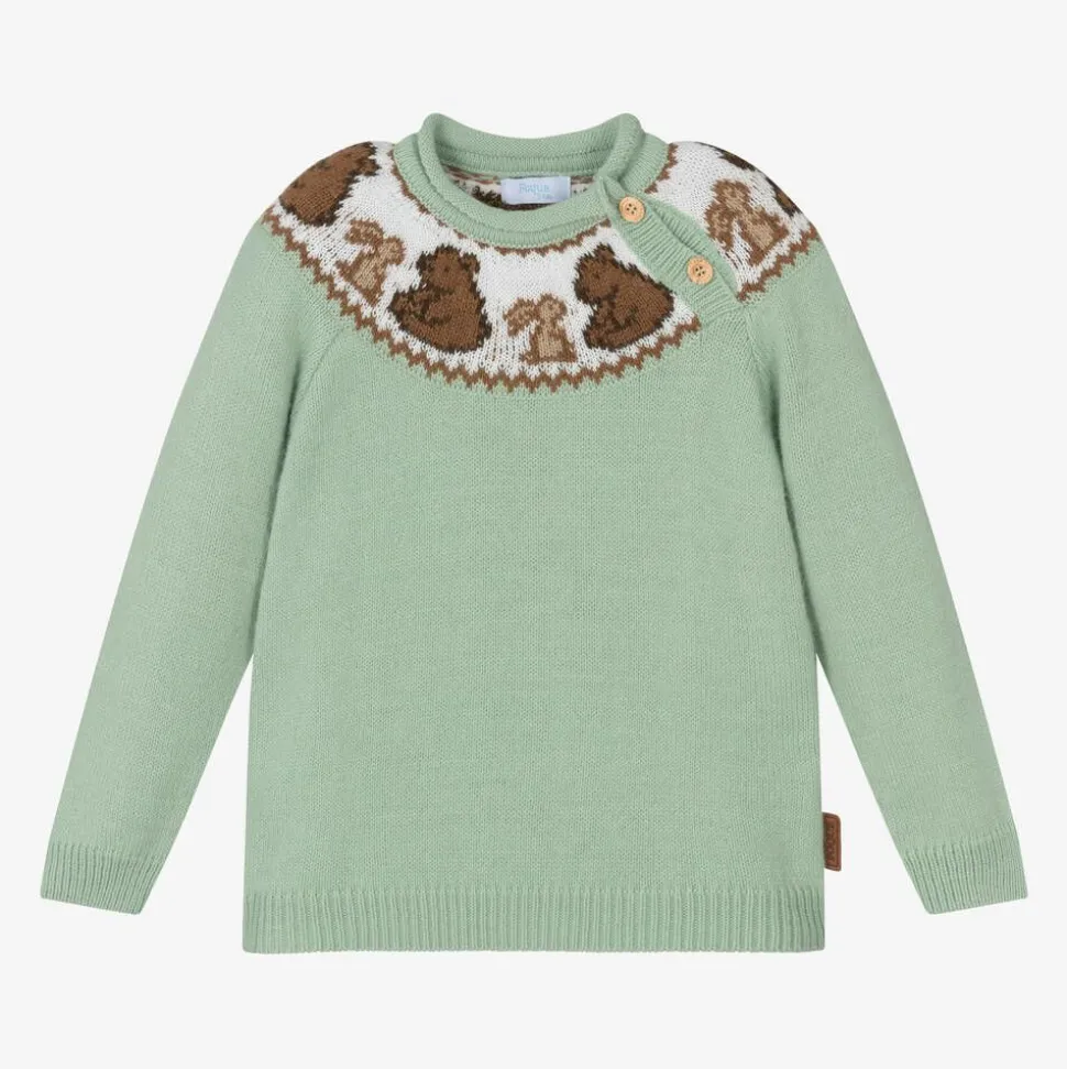 Boys Green Knitted Sweater