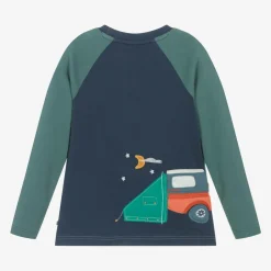 Boys Green Organic Cotton Camping Top