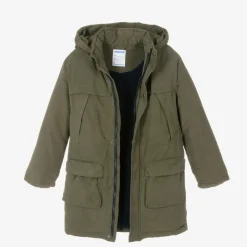 Boys Green Parka Coat
