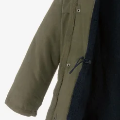 Boys Green Parka Coat