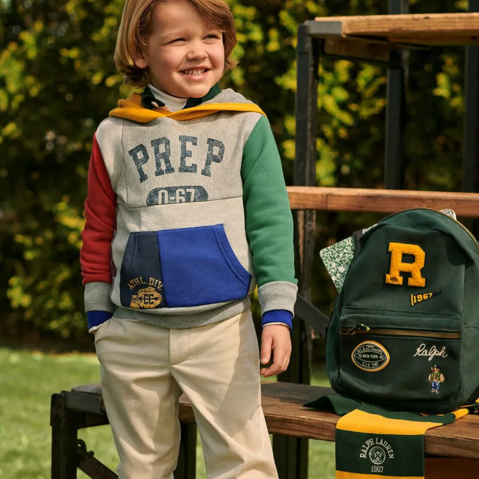 Boys Green Polo Bear Backpack (44cm)