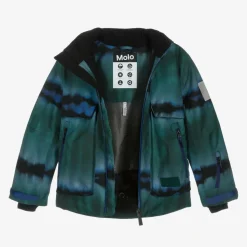 Boys Green Tie-Dye Ski Jacket