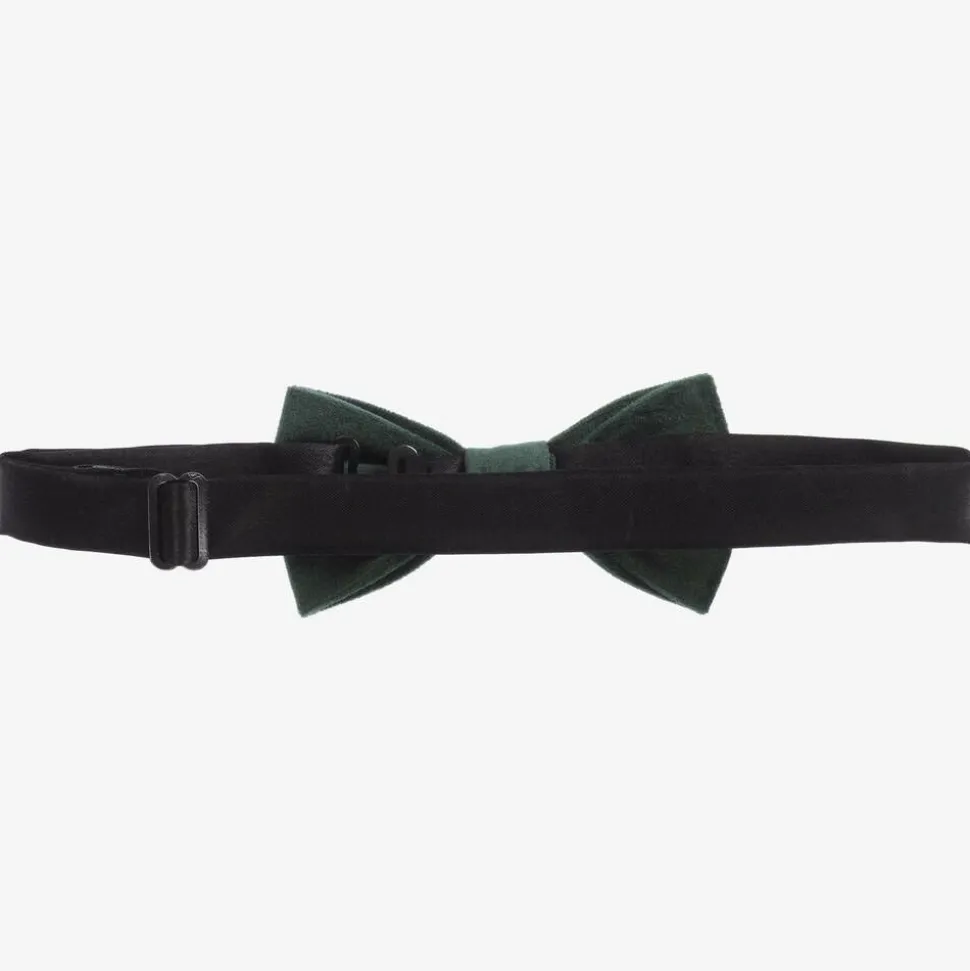 Boys Green Velvet Bow Tie (10cm)