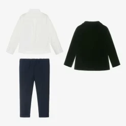 Boys Green Velvet Suit