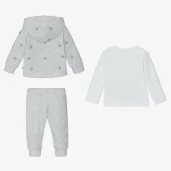 Boys Grey 3 Piece Tracksuit