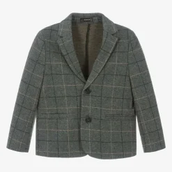 Boys Grey Check Blazer