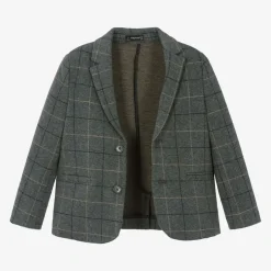Boys Grey Check Blazer