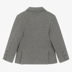 Boys Grey Cotton Blazer