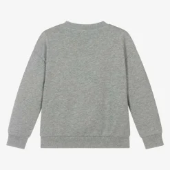 Boys Grey Cotton Elephant Sweatshirt