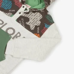 Boys Grey Cotton Explore Hoodie