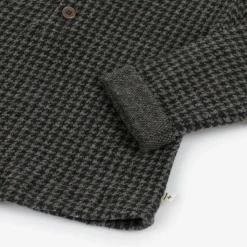 Boys Grey Cotton Houndstooth Top