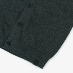 Boys Grey Cotton Knit Waistcoat