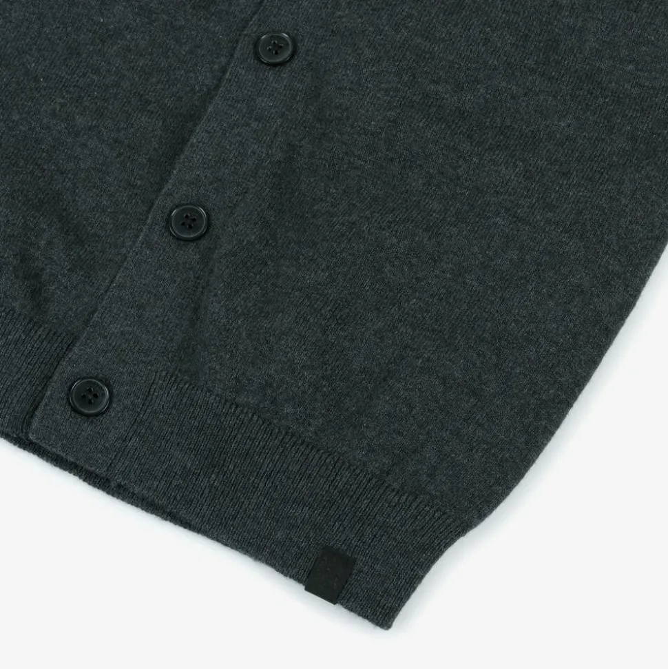 Boys Grey Cotton Knit Waistcoat