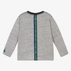 Boys Grey Cotton Moose Top