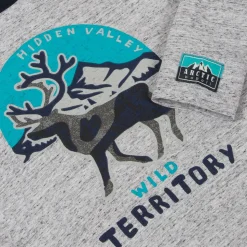 Boys Grey Cotton Moose Top