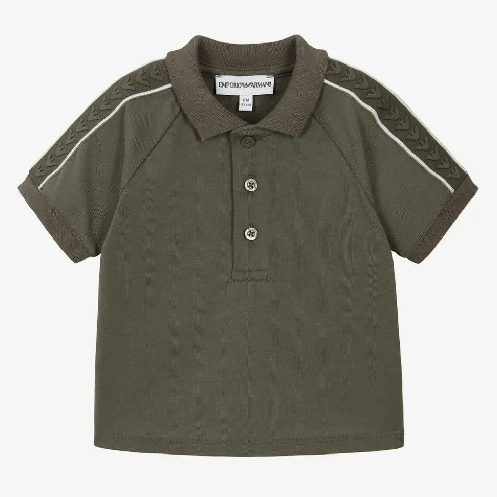 Boys Grey Cotton Polo Shirt