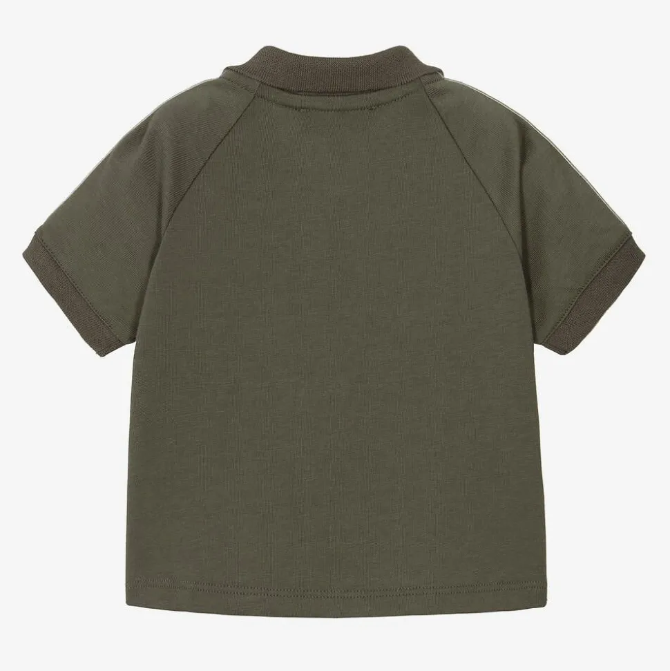 Boys Grey Cotton Polo Shirt