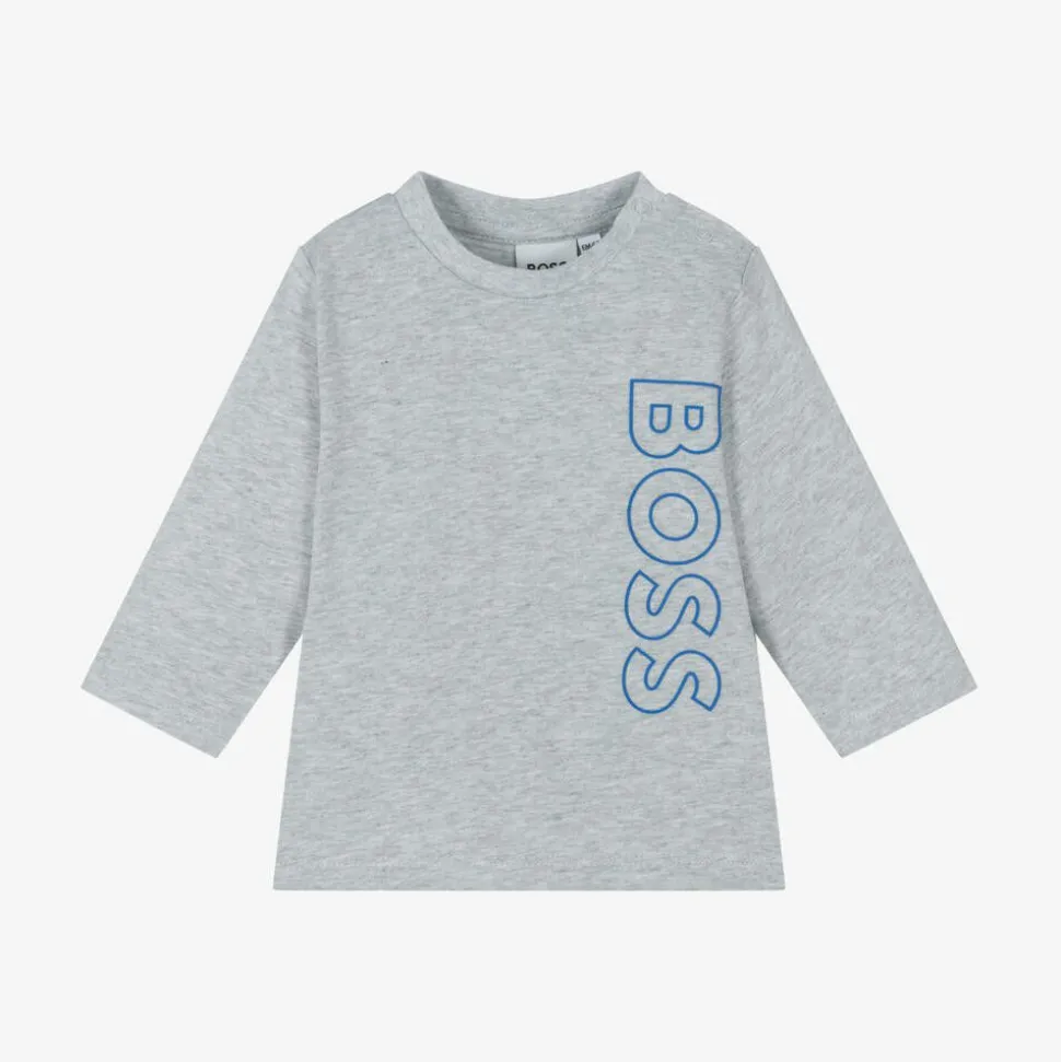 Boys Grey Cotton Top