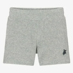 Boys Grey Cotton Towelling Shorts