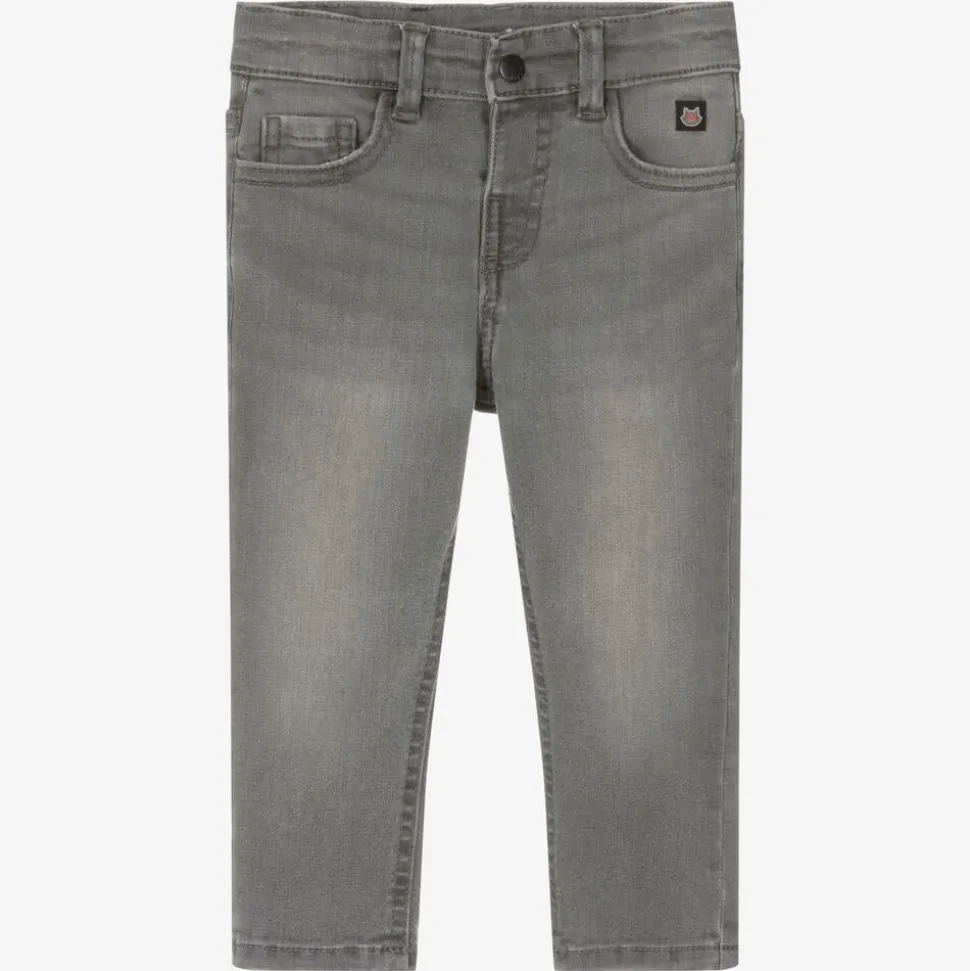 Boys Grey Denim Slim Fit Jeans