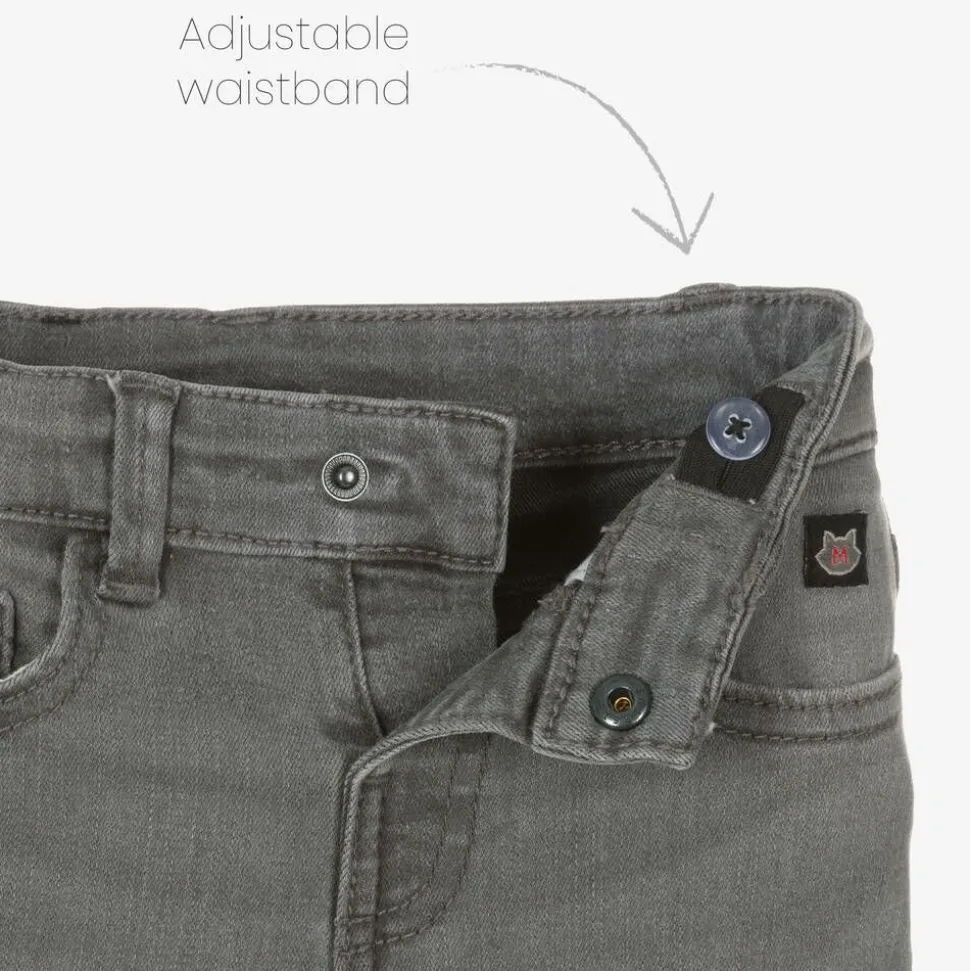 Boys Grey Denim Slim Fit Jeans