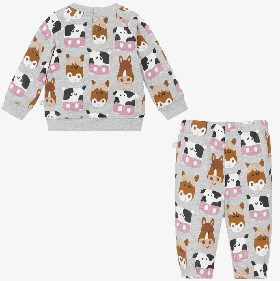 Boys Grey Farm Animal Tracksuit