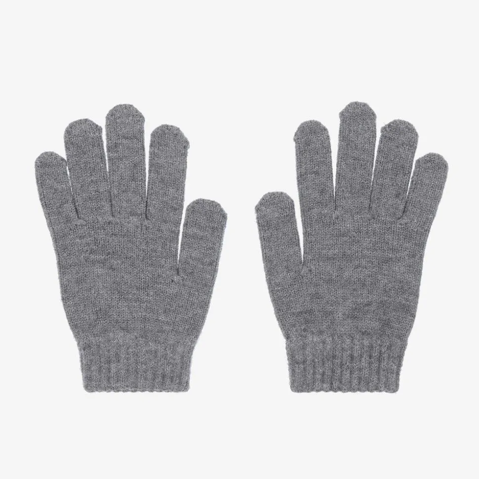 Boys Grey Knitted Gloves