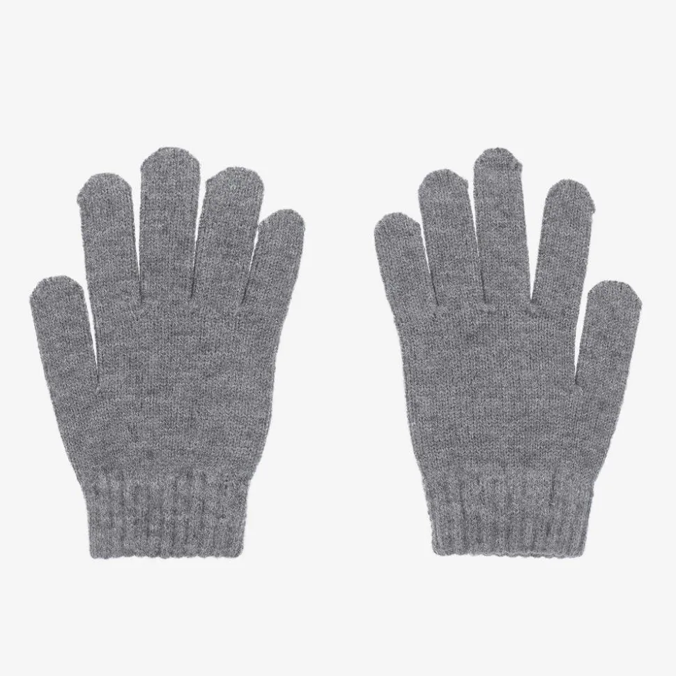 Boys Grey Knitted Gloves