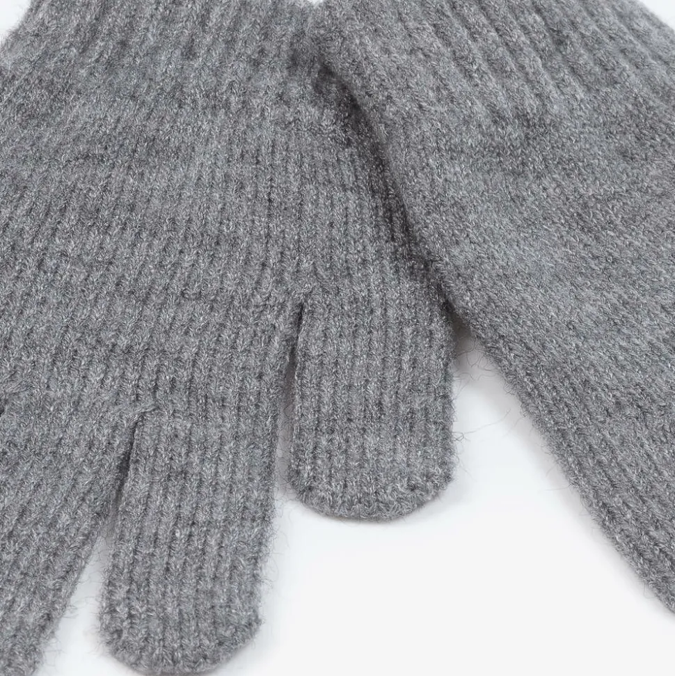 Boys Grey Knitted Gloves