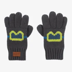 Boys Grey Knitted Gloves