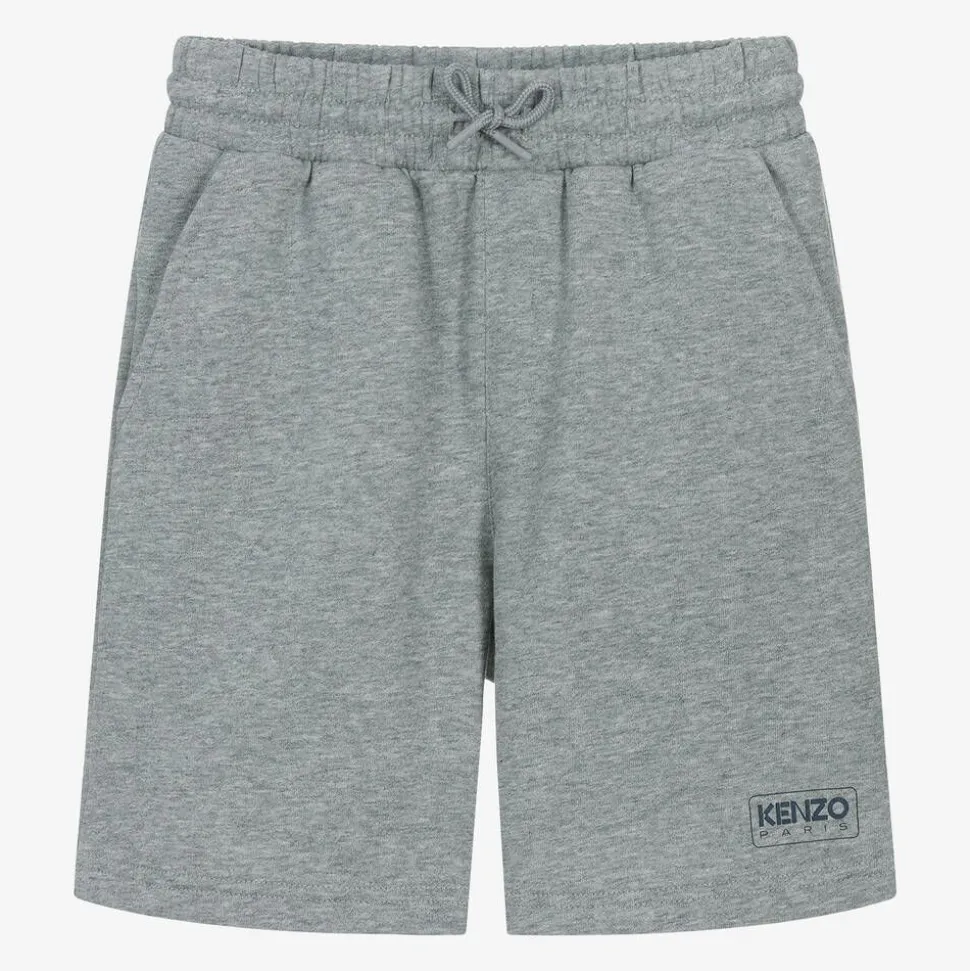Boys Grey Marl Cotton Shorts