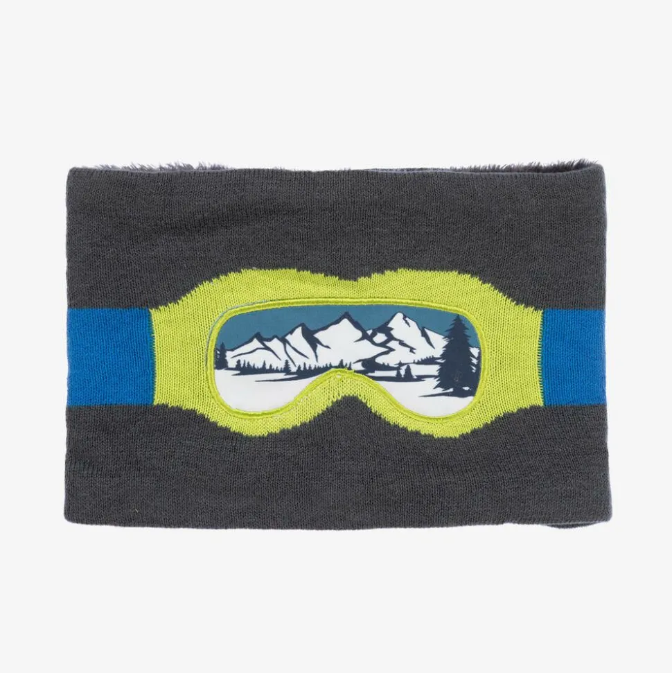 Boys Grey Ski-Themed Snood