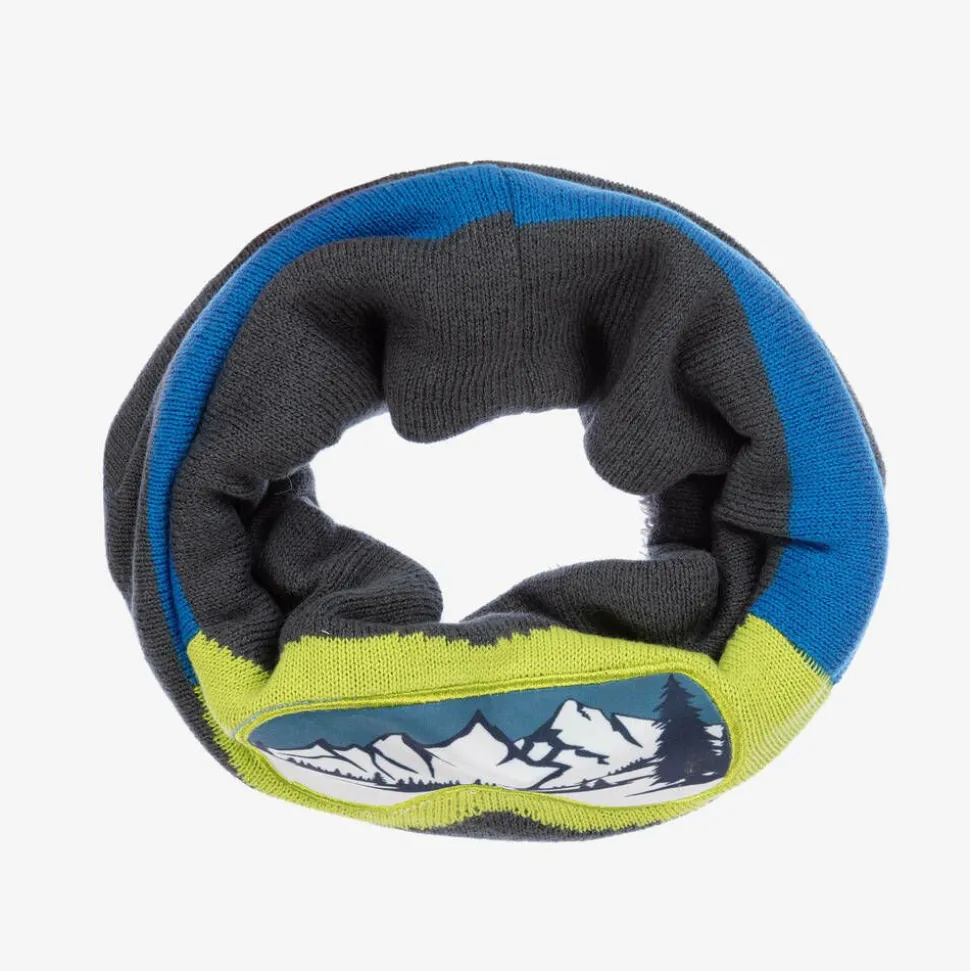 Boys Grey Ski-Themed Snood