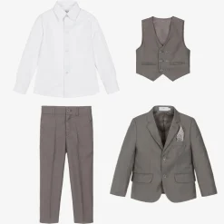 Boys Grey Trouser Suit