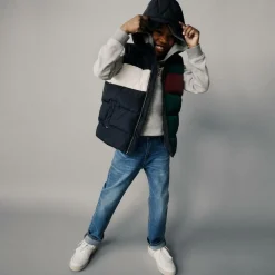 Boys Grey Varsity Logo Cotton Hoodie