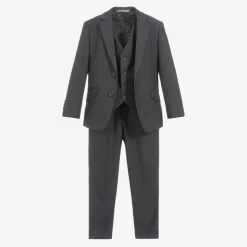 Boys Grey Viscose Suit