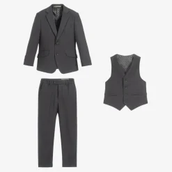 Boys Grey Viscose Suit