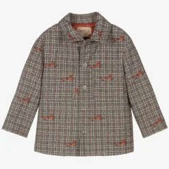 Boys Grey Wool Jacket