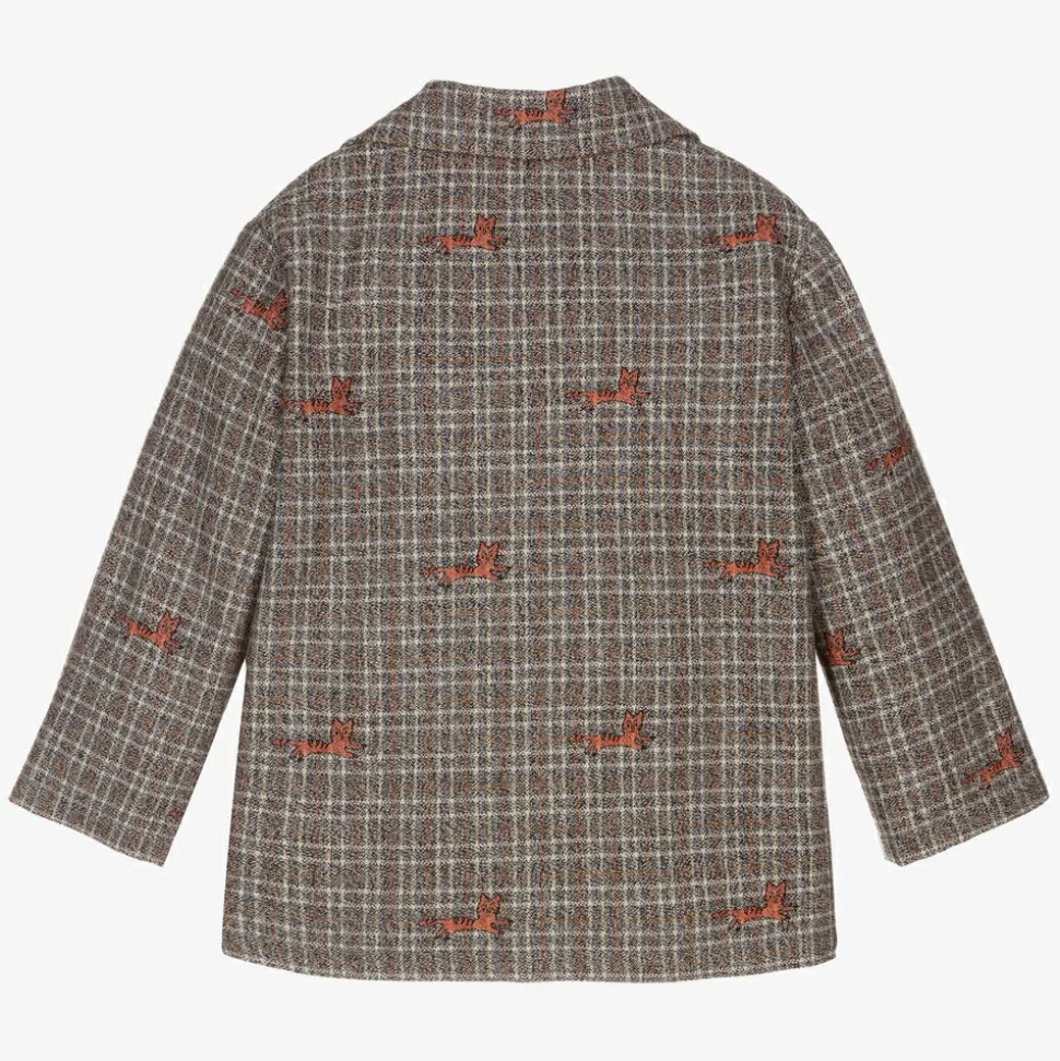 Boys Grey Wool Jacket