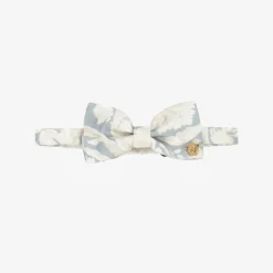 Boys Ivory & Grey Barocco Bow Tie